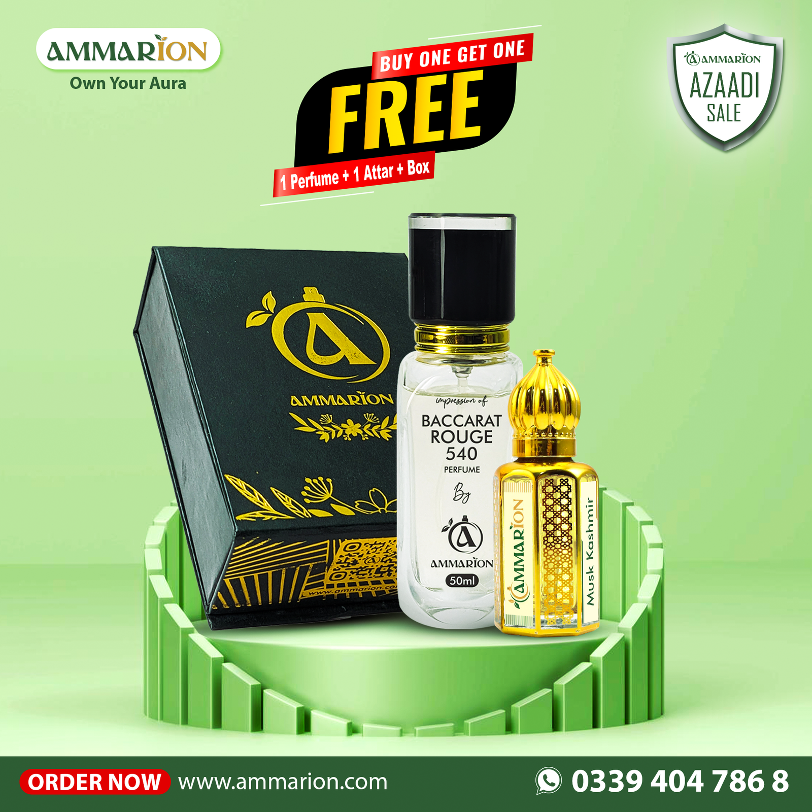 Azadi Deal - Buy Any 1 Perfume, Get Any 1 Attar Free